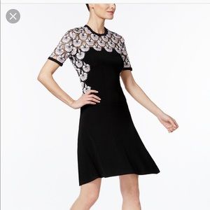Yyigal black with lace top a-line dress
